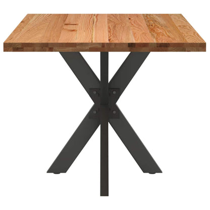 Eettafel rechthoekig 180x90x74 cm massief eikenhout lichtbruin