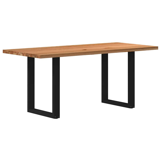 Eettafel rechthoekig 180x90x74 cm massief eikenhout lichtbruin