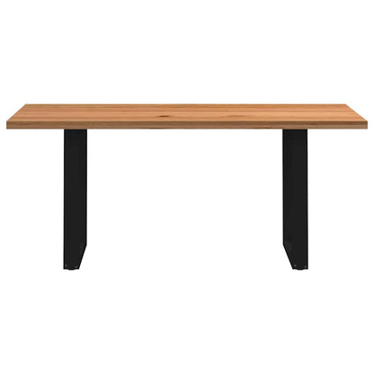 Eettafel rechthoekig 180x90x74 cm massief eikenhout lichtbruin