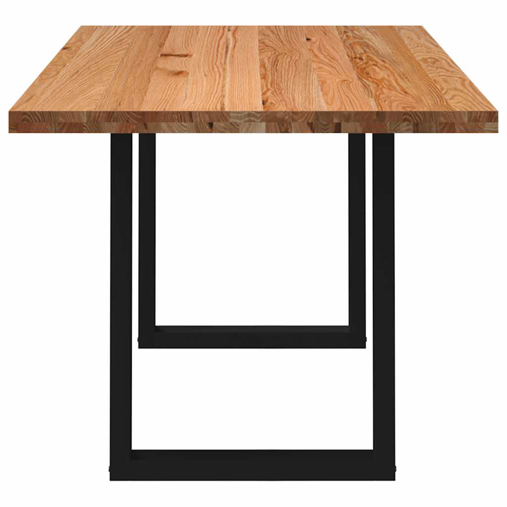 Eettafel rechthoekig 180x90x74 cm massief eikenhout lichtbruin