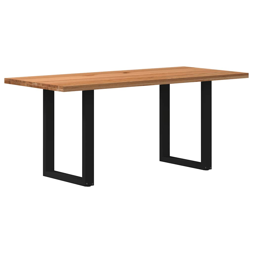 Eettafel rechthoekig 180x90x74 cm massief eikenhout lichtbruin