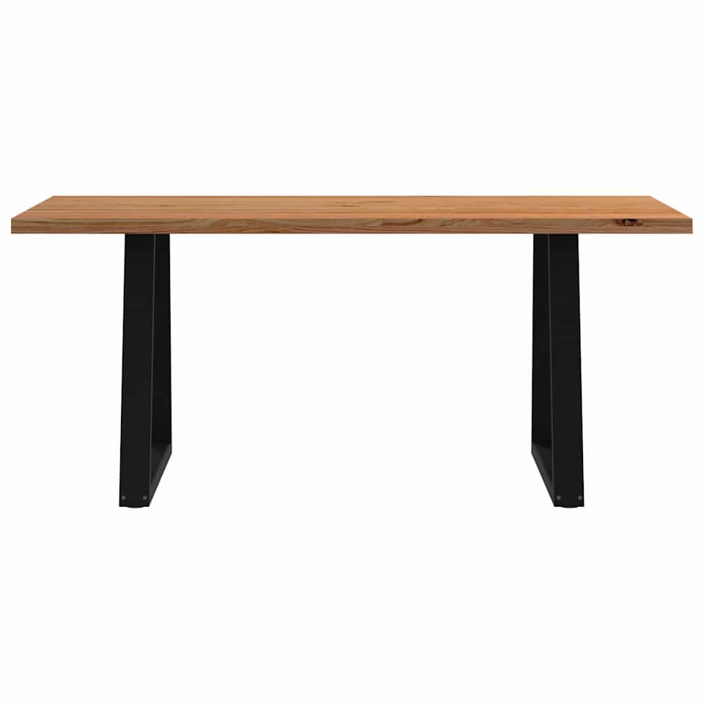 Eettafel rechthoekig 180x90x74 cm massief eikenhout lichtbruin
