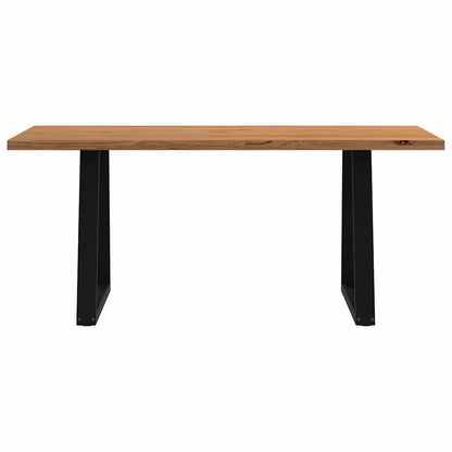 Eettafel rechthoekig 180x90x74 cm massief eikenhout lichtbruin