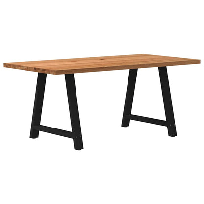 Eettafel rechthoekig 180x90x74 cm massief eikenhout lichtbruin