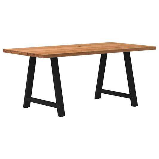 Eettafel rechthoekig 180x90x74 cm massief eikenhout lichtbruin