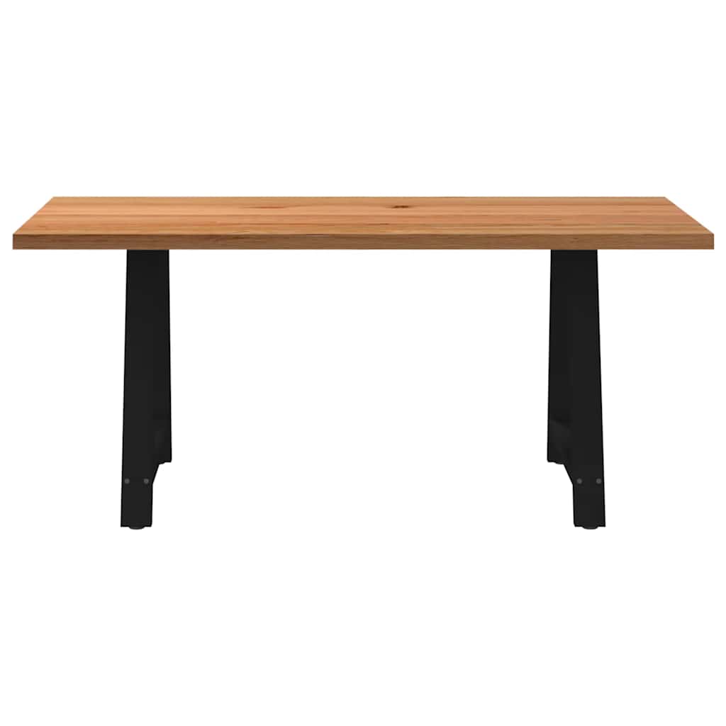 Eettafel rechthoekig 180x90x74 cm massief eikenhout lichtbruin