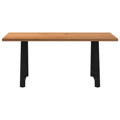 Eettafel rechthoekig 180x90x74 cm massief eikenhout lichtbruin