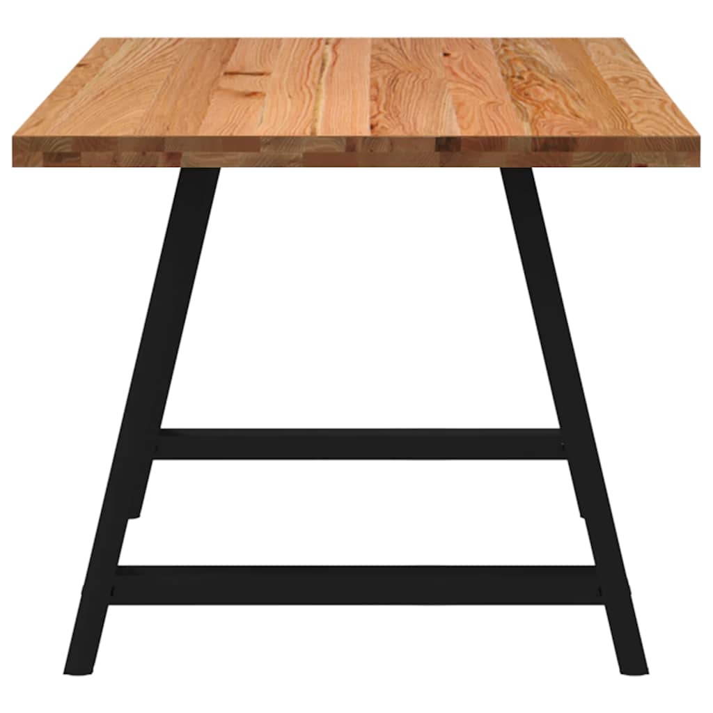 Eettafel rechthoekig 180x90x74 cm massief eikenhout lichtbruin