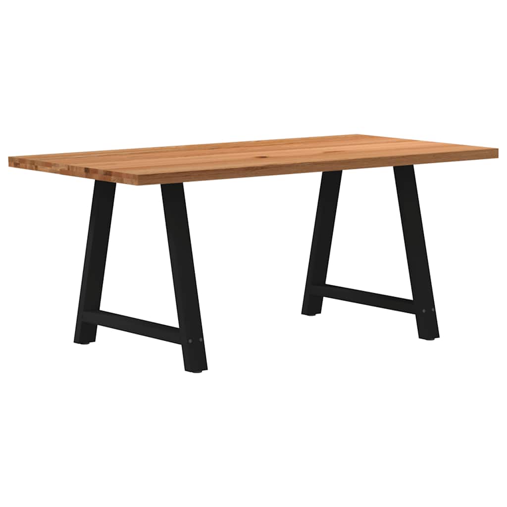 Eettafel rechthoekig 180x90x74 cm massief eikenhout lichtbruin