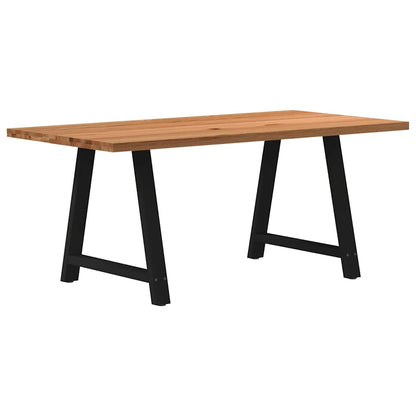 Eettafel rechthoekig 180x90x74 cm massief eikenhout lichtbruin
