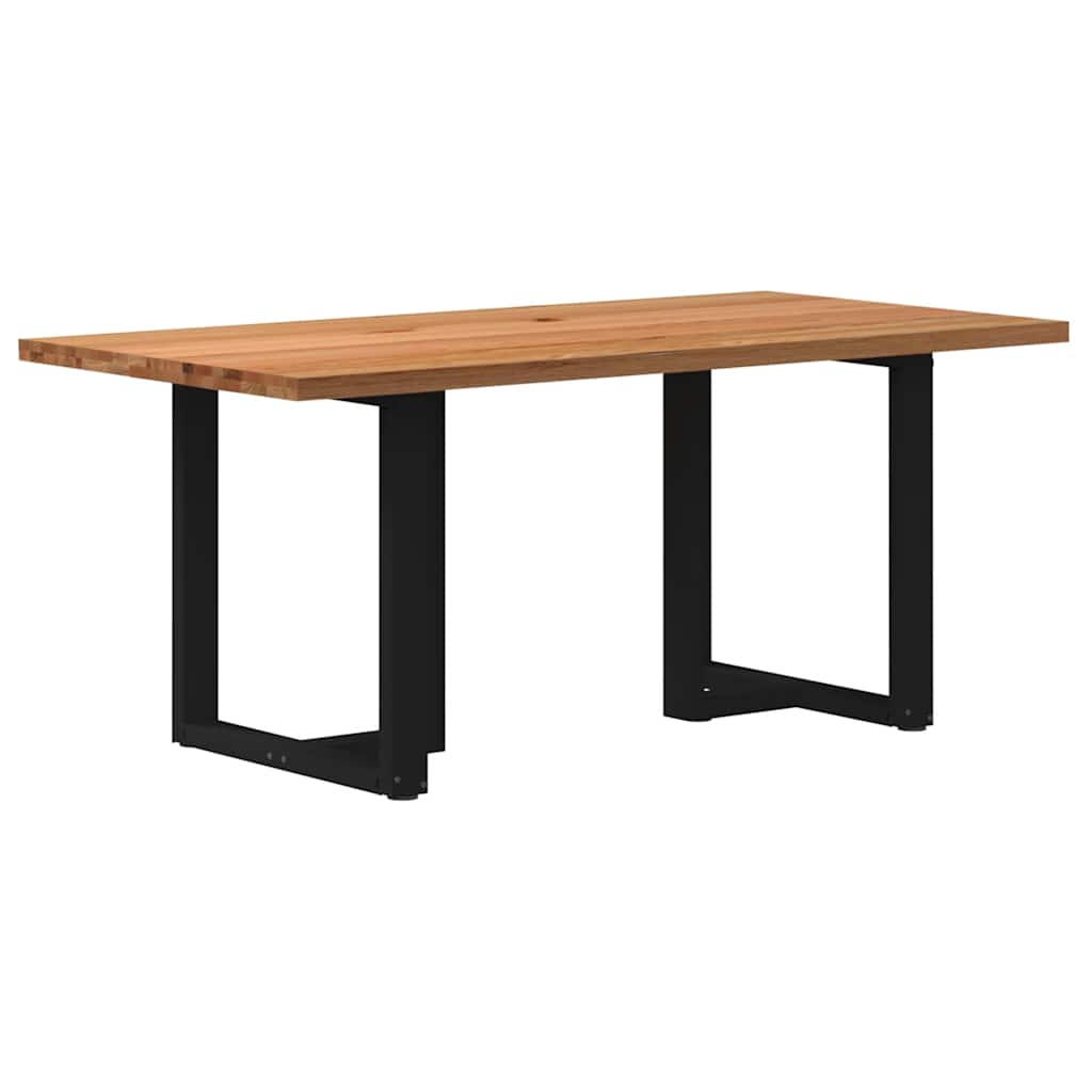 Eettafel rechthoekig 180x90x74 cm massief eikenhout lichtbruin