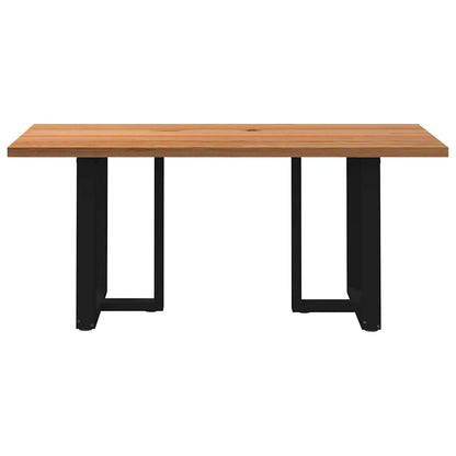 Eettafel rechthoekig 180x90x74 cm massief eikenhout lichtbruin