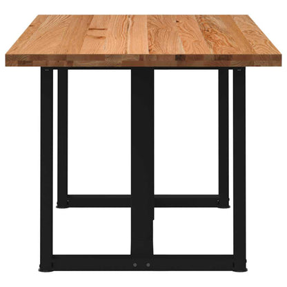 Eettafel rechthoekig 180x90x74 cm massief eikenhout lichtbruin