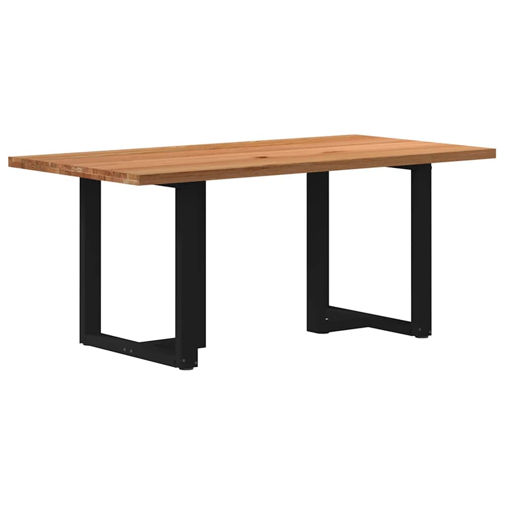 Eettafel rechthoekig 180x90x74 cm massief eikenhout lichtbruin