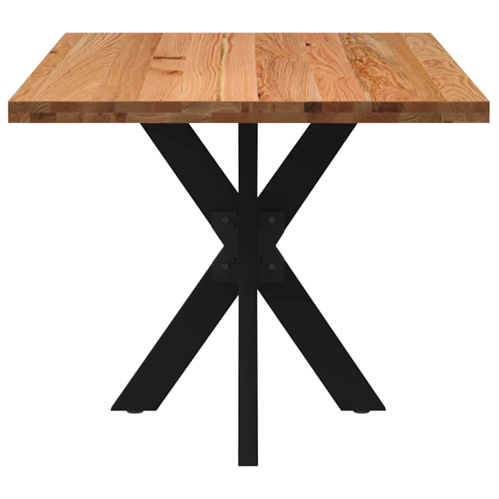 Eettafel rechthoekig 180x90x74 cm massief eikenhout lichtbruin
