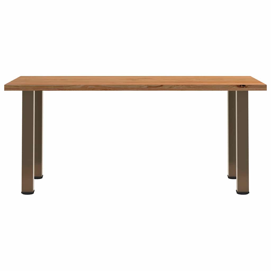 Eettafel rechthoekig 180x90x74 cm massief eikenhout lichtbruin