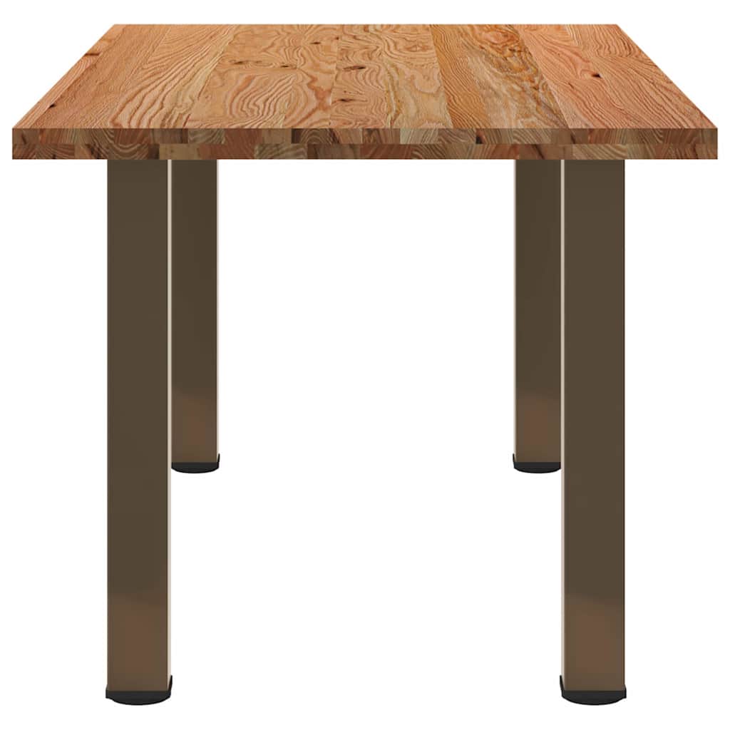 Eettafel rechthoekig 180x90x74 cm massief eikenhout lichtbruin