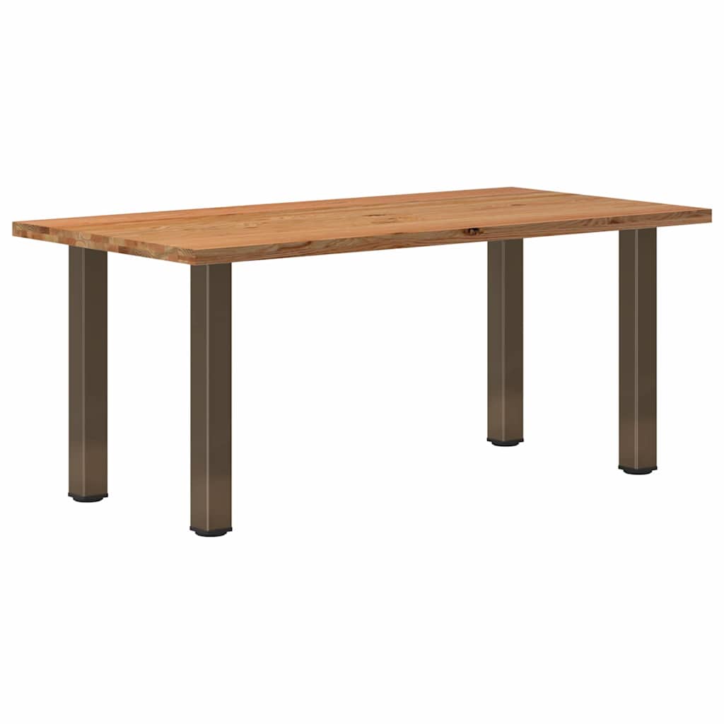 Eettafel rechthoekig 180x90x74 cm massief eikenhout lichtbruin