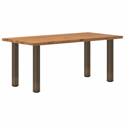 Eettafel rechthoekig 180x90x74 cm massief eikenhout lichtbruin