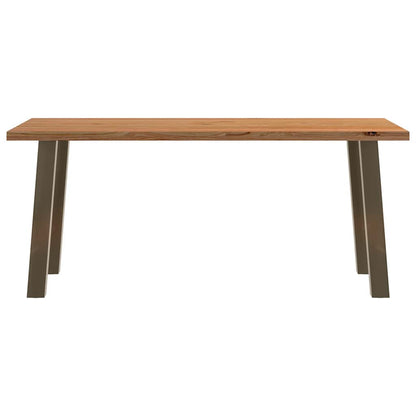 Eettafel rechthoekig 180x90x74 cm massief eikenhout lichtbruin