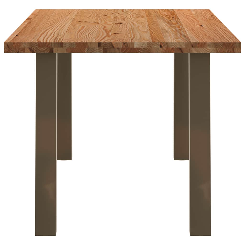 Eettafel rechthoekig 180x90x74 cm massief eikenhout lichtbruin