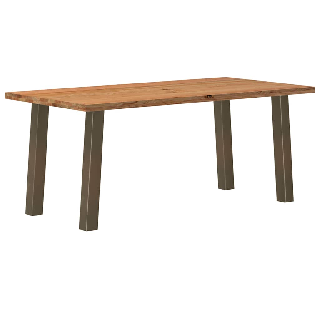 Eettafel rechthoekig 180x90x74 cm massief eikenhout lichtbruin