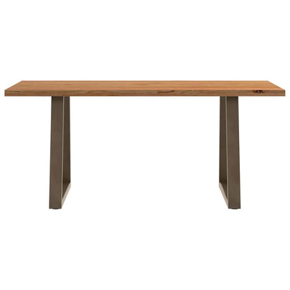 Eettafel rechthoekig 180x90x74 cm massief eikenhout lichtbruin