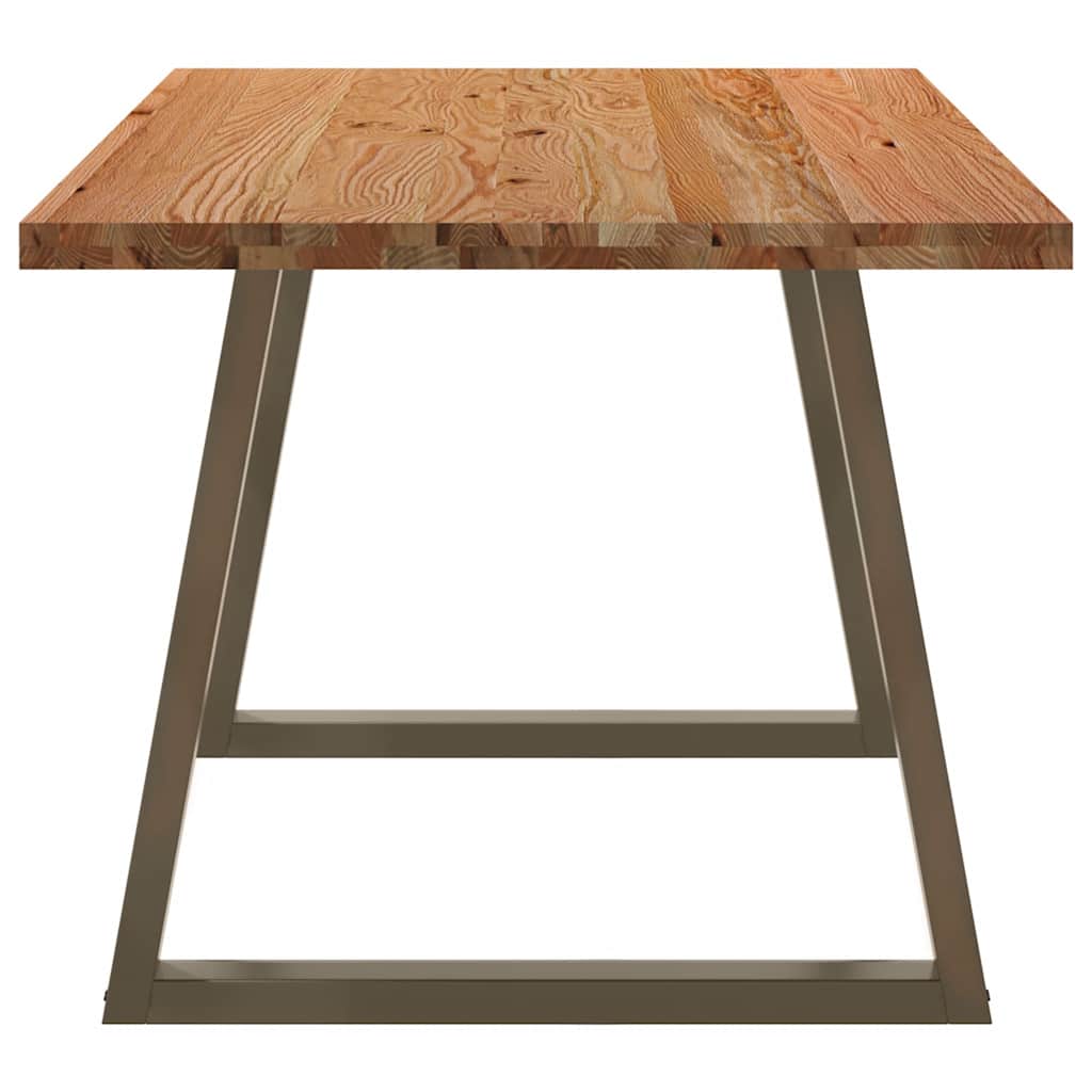 Eettafel rechthoekig 180x90x74 cm massief eikenhout lichtbruin