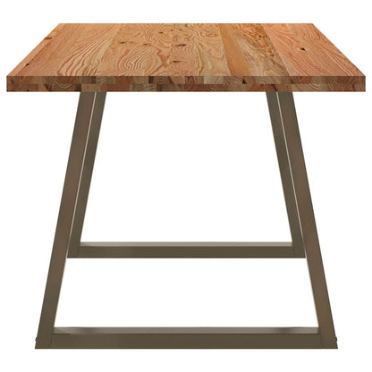 Eettafel rechthoekig 180x90x74 cm massief eikenhout lichtbruin