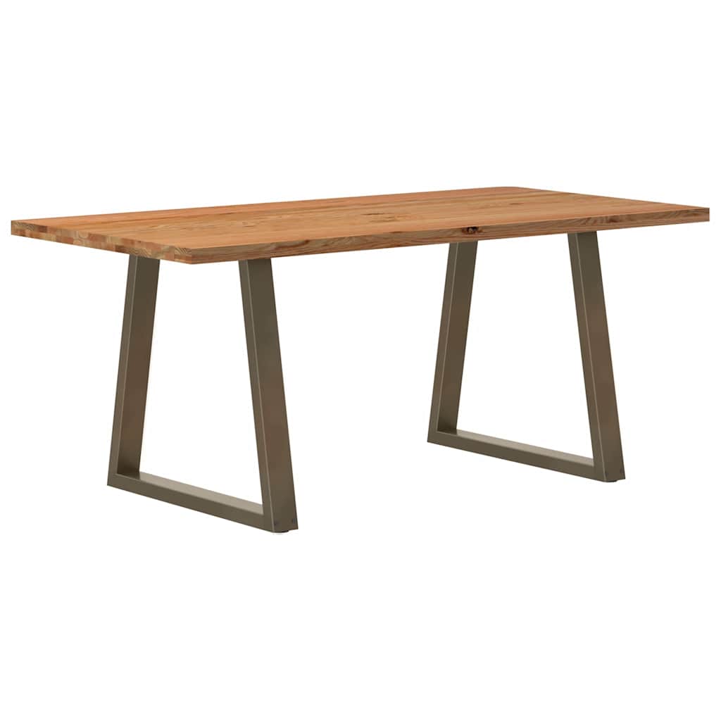 Eettafel rechthoekig 180x90x74 cm massief eikenhout lichtbruin