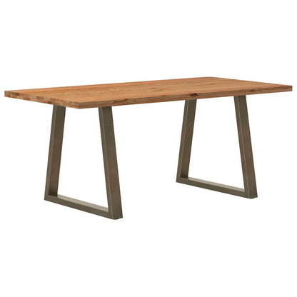 Eettafel rechthoekig 180x90x74 cm massief eikenhout lichtbruin