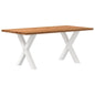 Eettafel rechthoekig 180x90x74 cm massief eikenhout lichtbruin