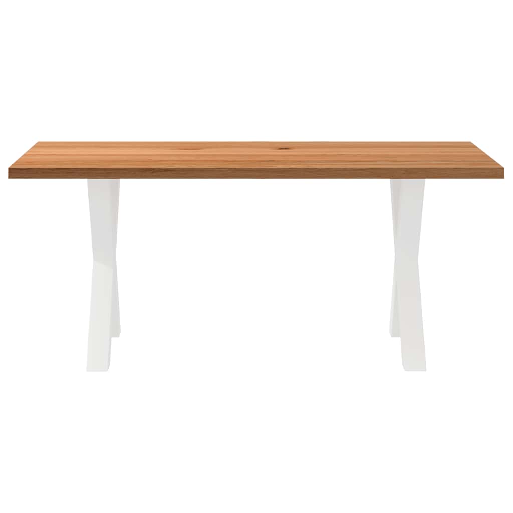 Eettafel rechthoekig 180x90x74 cm massief eikenhout lichtbruin