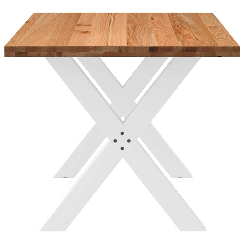 Eettafel rechthoekig 180x90x74 cm massief eikenhout lichtbruin