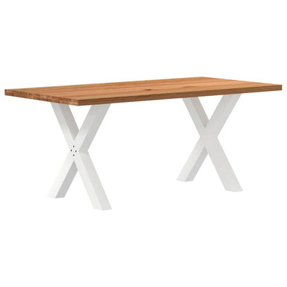 Eettafel rechthoekig 180x90x74 cm massief eikenhout lichtbruin