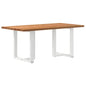 Eettafel rechthoekig 180x90x74 cm massief eikenhout lichtbruin
