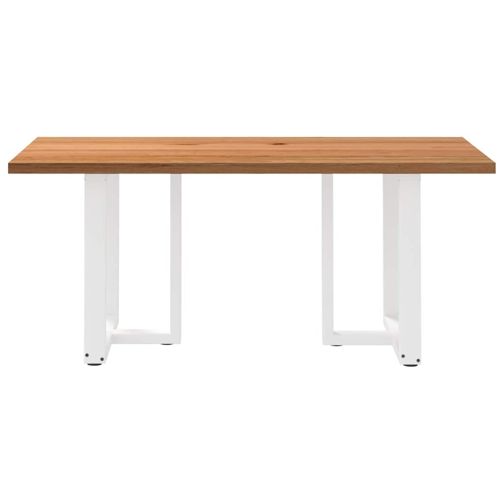 Eettafel rechthoekig 180x90x74 cm massief eikenhout lichtbruin