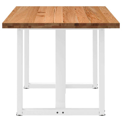 Eettafel rechthoekig 180x90x74 cm massief eikenhout lichtbruin