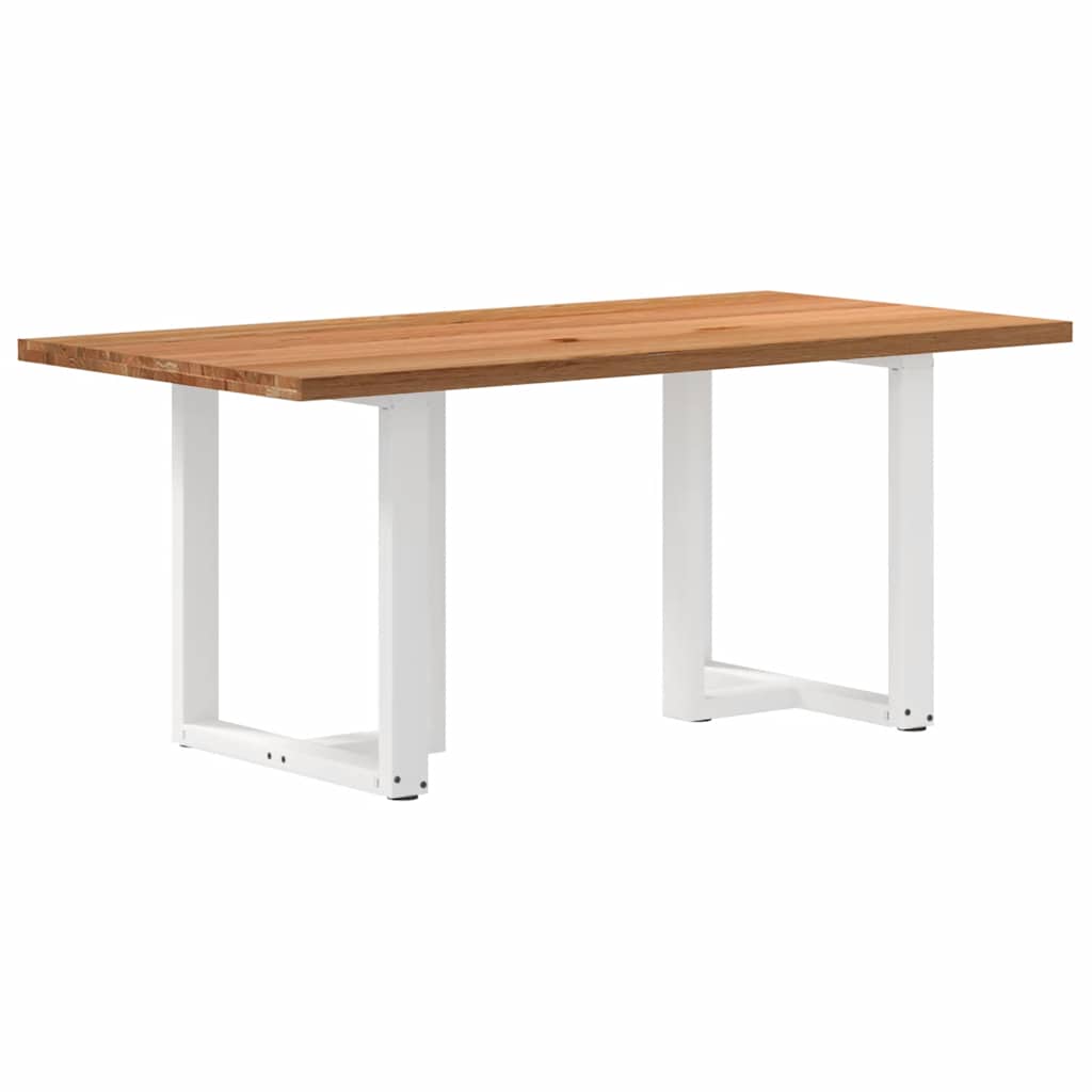 Eettafel rechthoekig 180x90x74 cm massief eikenhout lichtbruin