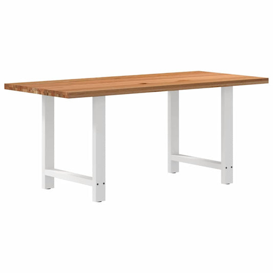 Eettafel rechthoekig 180x90x74 cm massief eikenhout lichtbruin