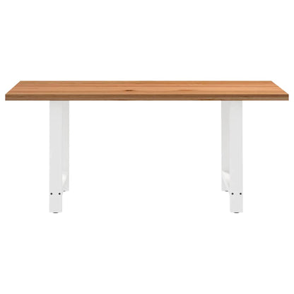 Eettafel rechthoekig 180x90x74 cm massief eikenhout lichtbruin