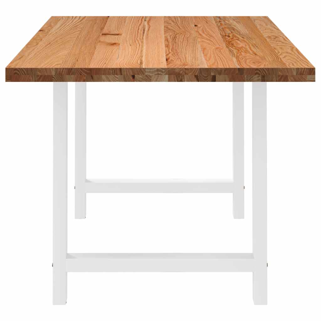 Eettafel rechthoekig 180x90x74 cm massief eikenhout lichtbruin