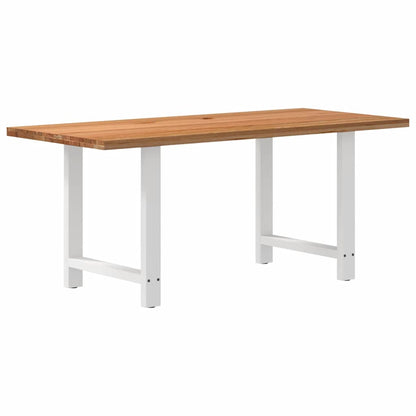 Eettafel rechthoekig 180x90x74 cm massief eikenhout lichtbruin