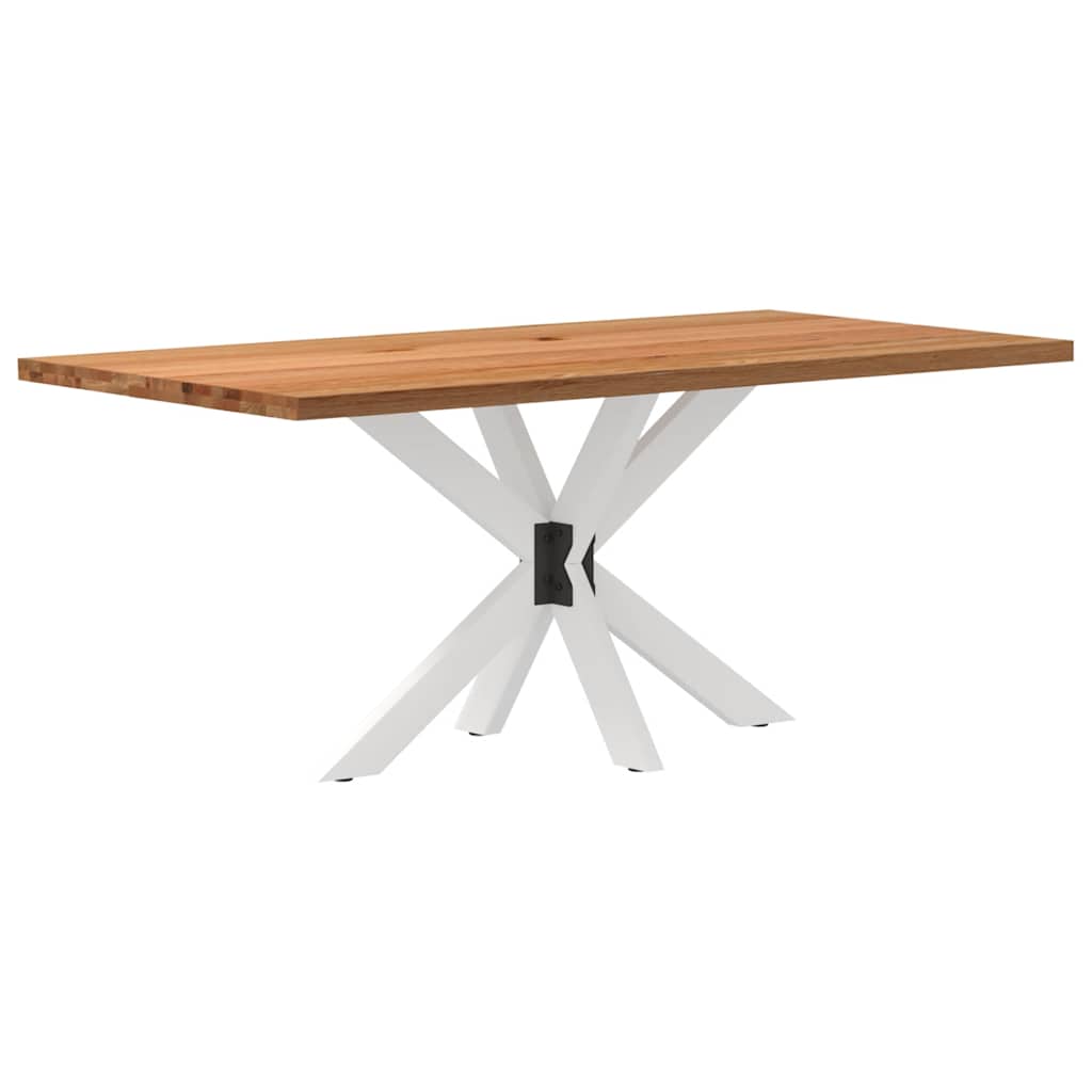 Eettafel rechthoekig 180x90x74 cm massief eikenhout lichtbruin