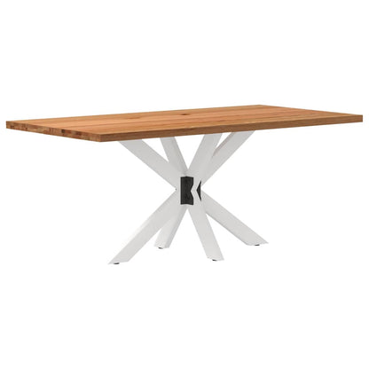 Eettafel rechthoekig 180x90x74 cm massief eikenhout lichtbruin