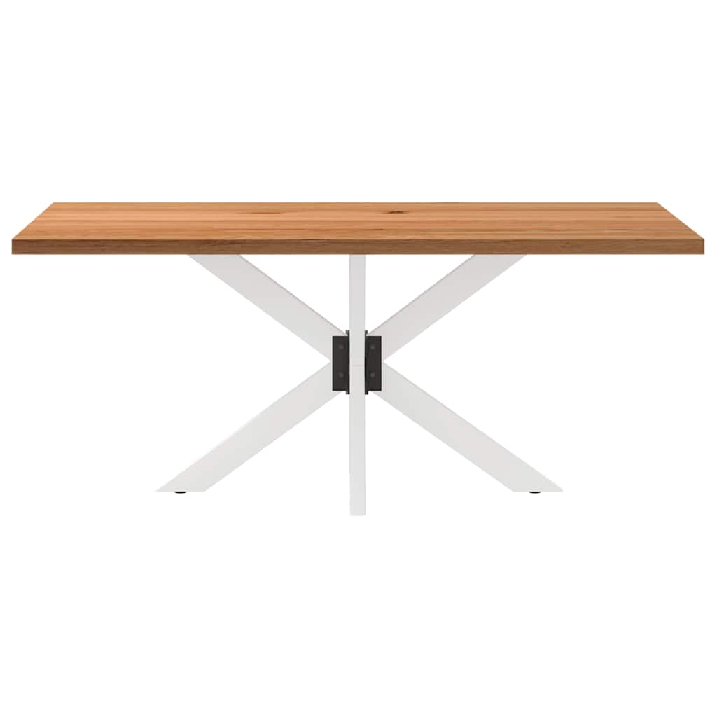 Eettafel rechthoekig 180x90x74 cm massief eikenhout lichtbruin