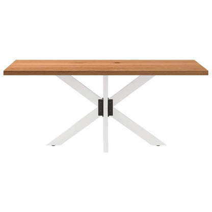 Eettafel rechthoekig 180x90x74 cm massief eikenhout lichtbruin