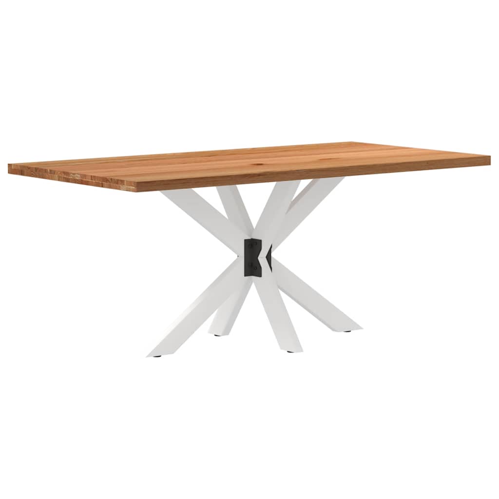 Eettafel rechthoekig 180x90x74 cm massief eikenhout lichtbruin