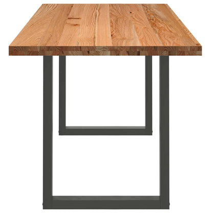 Eettafel rechthoekig 200x90x74 cm massief eikenhout lichtbruin