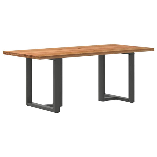 Eettafel rechthoekig 200x90x74 cm massief eikenhout lichtbruin
